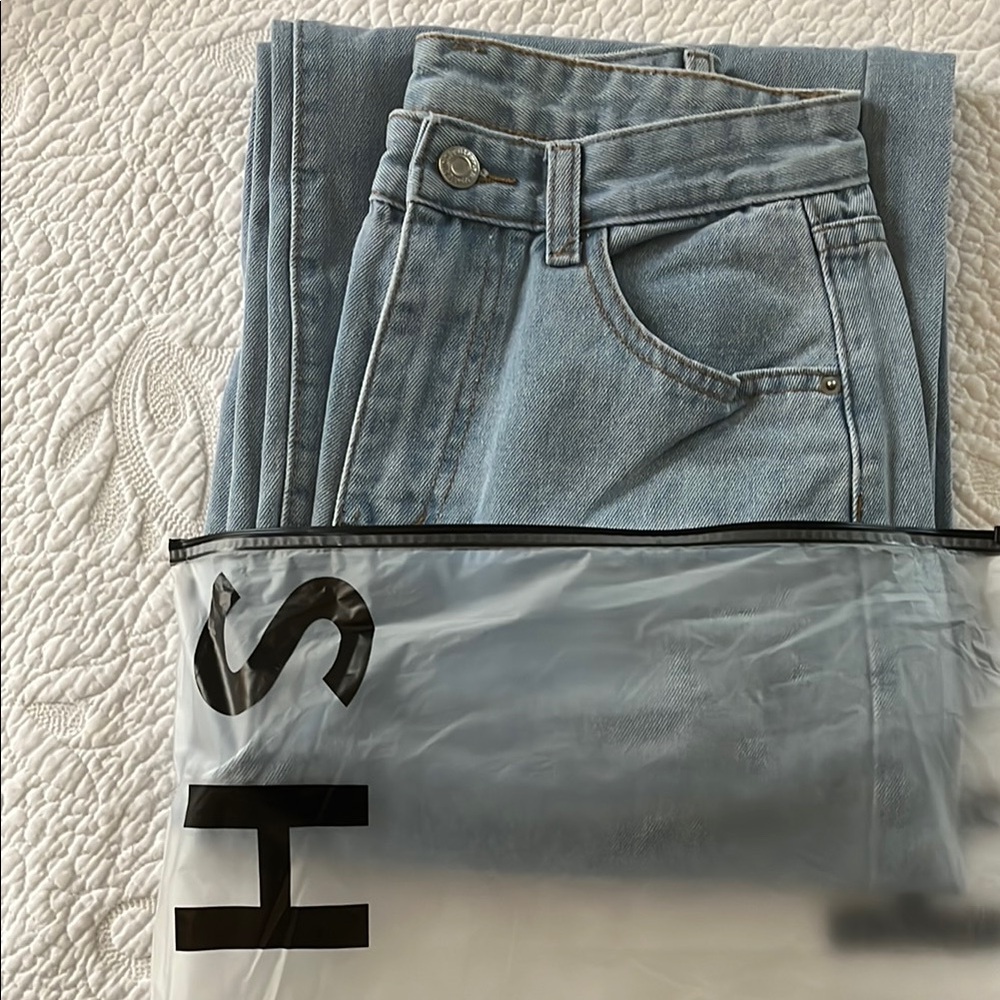 Brand New Size XS SHEIN EZwear High Waist Wide Leg Jeans - Picture 6 of 6